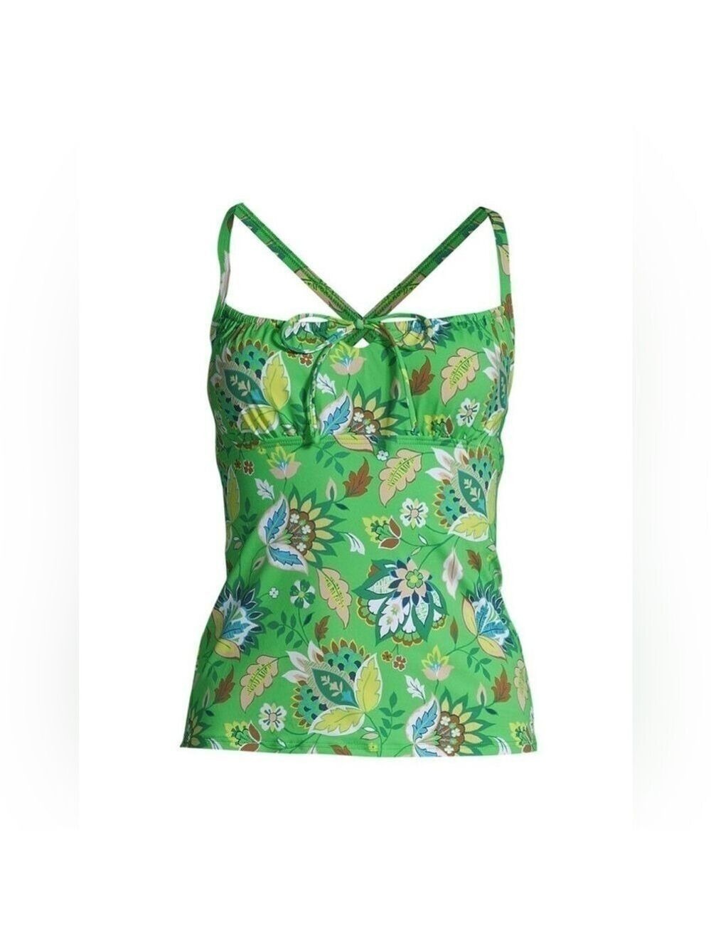 Land’s End Floral Tropical Swimsuit Beachy Vacation Tankini Plus Size 26